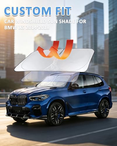 Windshield Sun Shade for BMW X5 2014 2015 2016 2017 2018 Window Sun Visor (Fit BMW X5 2014-2018)