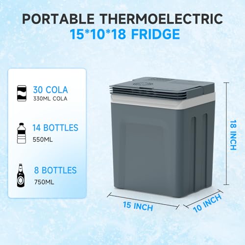 25L Portable Electric Cooler & Warmer (25L / Grey)