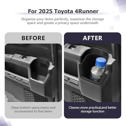 2025 4Runner Center Console Cup Holder Compatible with 2025 Toyota 4Runner Interior Accessories Rear Seat Door Side Silicone Cup Holder Insert 4Runner 2025 Accessories