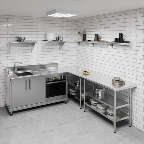 8 in. x 24 in. Stainless Steel Wall Mount Shelf (8 in. x 24 in.)