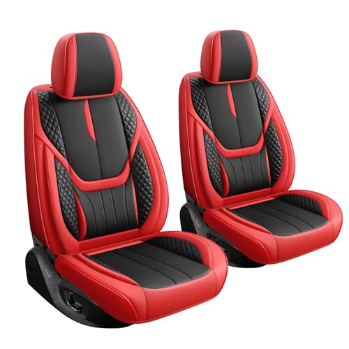 Universal Car Seat Covers for SUVs Sedans Trucks Redblack (Red / Full-Set)