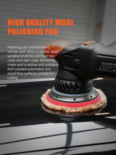 2Pcs 5 inch 125mm Wool Polishing Pad (2Pcs 5Inch Ultra Coarse Long Hair Wool / 5 Inch (125mm))
