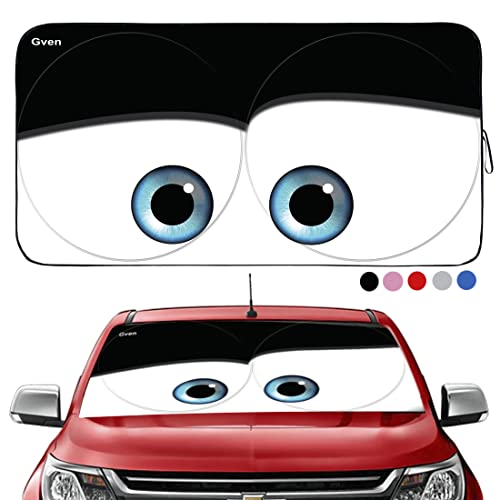 Windshield Sun Shades Car Sun Shade Protector Blocks UV Rays for Full (Black / Large (Universal Fit))