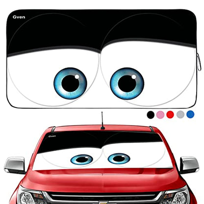 Windshield Sun Shades Car Sun Shade Protector Blocks UV Rays for Full (Black / Large (Universal Fit))