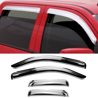 Extra Durable Chrome Rain Guards for 2013 (13-19 Ford Escape (Chrome))