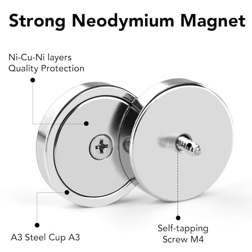Magnets Heavy Duty Neodymium Strong Magnet Imanes Fuertes 12 Pack (Silver / 110lb-Mix-12p)
