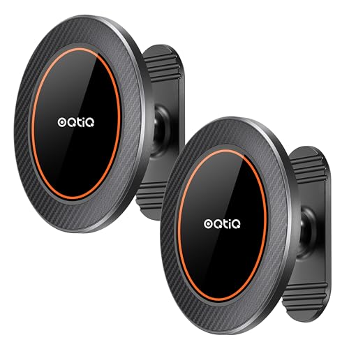 Magnetic Car Phone Mount Holder with 3M Adhesive (Orange-2 Pack)