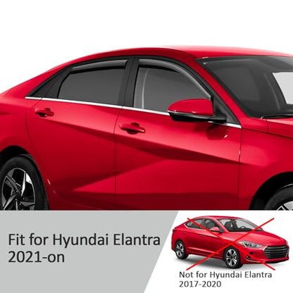 in Channel Rain Guards for Hyundai Elantra 2021 (For Elantra 21-26)
