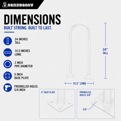 U Shaped Bike Rack (White)