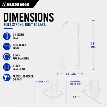 U Shaped Bike Rack (White)