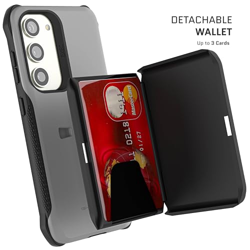 EXEC Wallet Galaxy S23 Case with Detachable Magnetic Credit Card Holder Supports Wireless Charging Premium Shockproof Protective Phone Cover Designed for 2023 Samsung Galaxy S23 (Galaxy S23 / Gray)