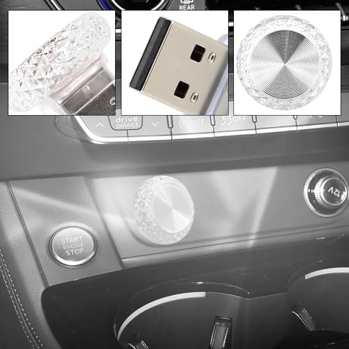 4PCS USB LED Car Interior Atmosphere Lamp (White)