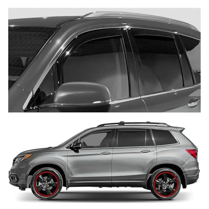 Window Deflectors Smoke Tinted in (For Passport 19-25)