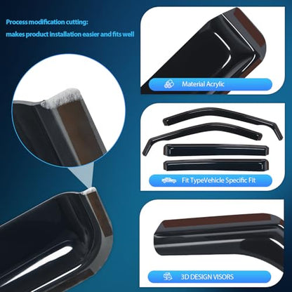 Side Window Rain Guards for 2020 (Ford Explorer 2020-2026)