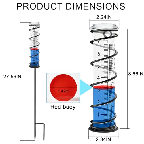 Upgrade Rain Gauge (3-section Spiral Rain Gauge)
