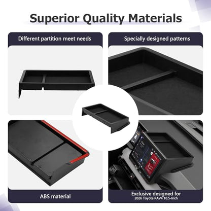 2026 RAV 4 Dashboard Storage Tray Compatible with 2026 Toyota RAV 4 Accessories Behind Screen Organizer 2026 RAV4 LE