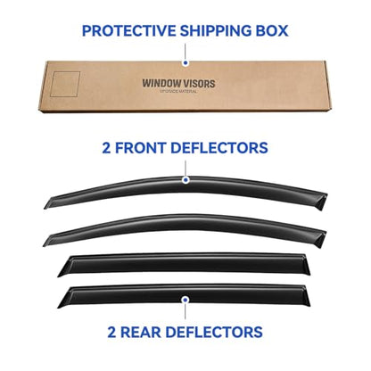 Window Visors Rain Guards for 2016 2017 2018 2019 2020 Kia Sorento (2016-2020 Kia Sorento)