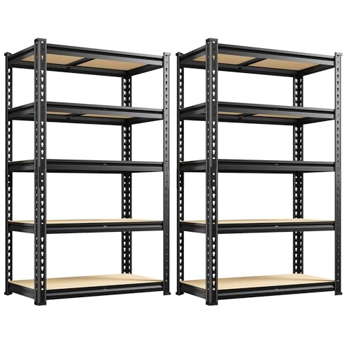 2 Pack Garage Shelving (11.8"D x 55.2"W x 60"H)
