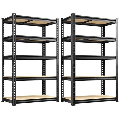 2 Pack Garage Shelving (11.8"D x 55.2"W x 60"H)