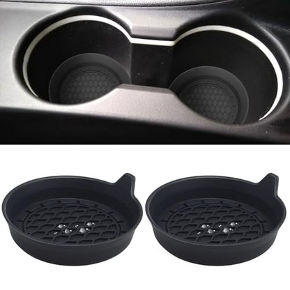 2 PCS Car Cup Coasters (Black*2PCS / No Diamonds)