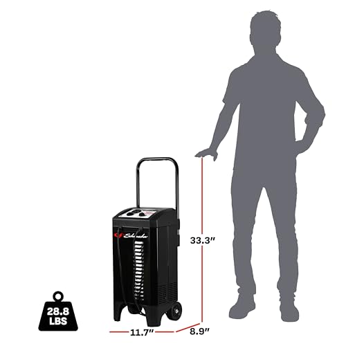 Wheeled Manual 6A Car Battery Charger and 150A Engine Starter (150 Amp)