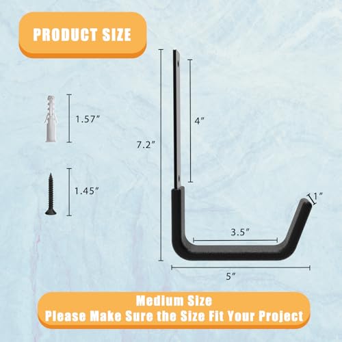 Heavy Duty Utility Hooks for Wall Mount (6 M)