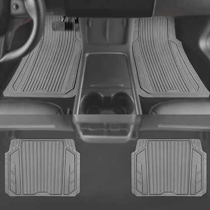 Heavy Duty Sporty Rubber Car Mats (gray)
