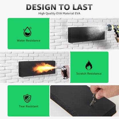 Garage Wall Protector Bumper Guards (6 Pack 11.8"x3.9"x1.2" / Black)