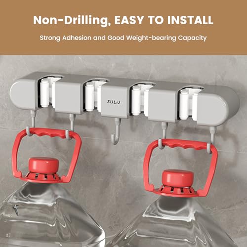 3PCS Broom Holder Wall Mount (grey)