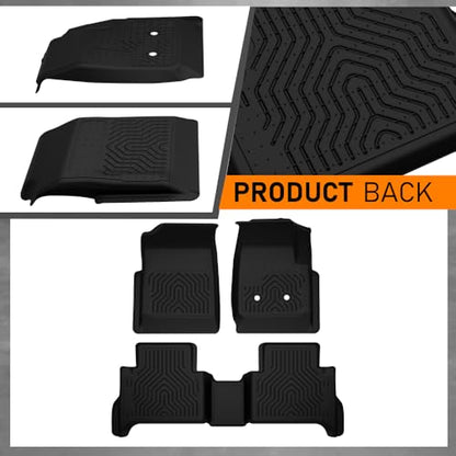 TPE Floor Mats Fit Chevy Colorado GMC Canyon Crew Cab 2015 (15-22|Fit Chevy Colorado Crew Cab|3PCS)