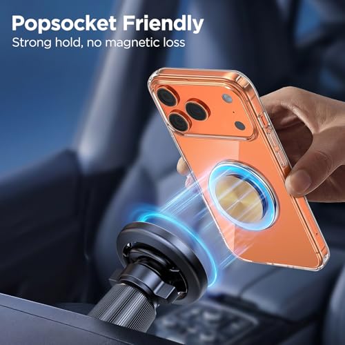 Car Phone Holder for Magsafe [Strong Magnets] Magnetic Phone Holders for Your Car (Carbon Fiber Black)