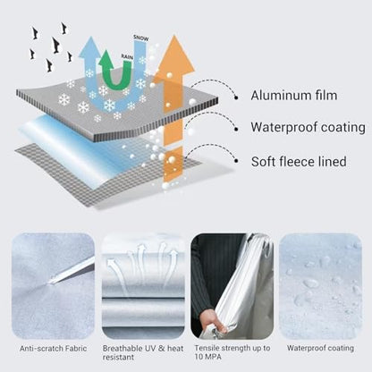 Truck Cover Waterproof All Weather (Light Silver / TXL：for Truck(Lenght 245"))