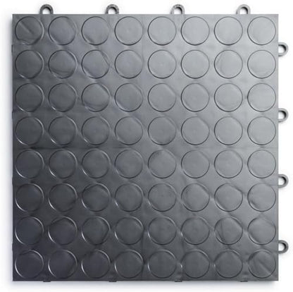 SnapLock RaceDeck CircleTrac 12"x12" Garage Tiles (12 Pack / Graphite)