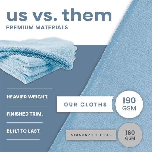 Microfiber Cleaning Cloth (Blue / 200 Pack)