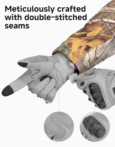 Tactical Gloves for Men (Gray, Microfiber Protection / XX-Large)
