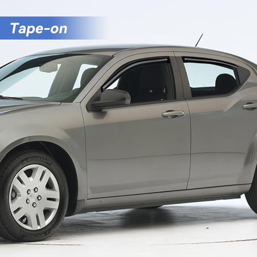 Window Visors Rain Guards for 2008 (2008-2014 Dodge Avenger)