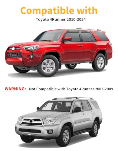 in Channel Window Visors Rain Guards for Toyota 4Runner 2010 (Fit for 2010-2024 Toyota 4Runner)