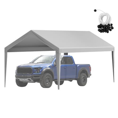 Carport Replacement Canopy Cover 10 x 20 ft (Gray / 10x20ft)