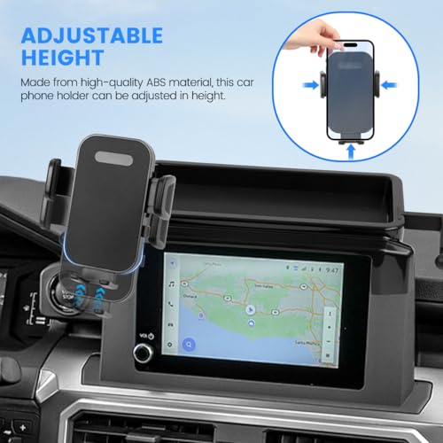 Car Phone Holder Compatible with Toyota Tacoma 2024 2025 Accessories 8 (2024 2025 Tacoma 8inch)