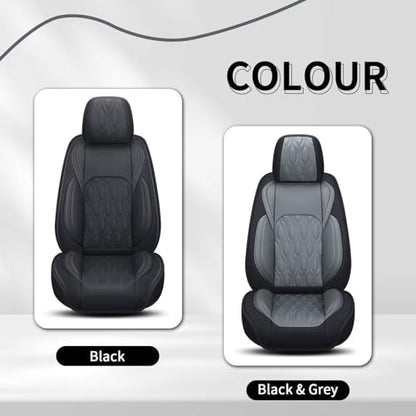 Full Set Waterproof Leather Seat Covers for Toyota Venza 2009 (#067 Black&Gray / 10.Venza-5 Seat Covers Full Set)