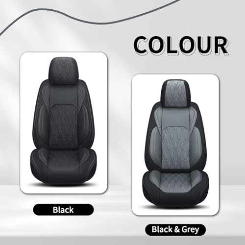 Full Set Waterproof Leather Seat Covers for Nissan Maxima 2011 (#067 Black&Gray / 21.Maxima-5 Seat Covers Full Set)
