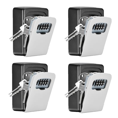 Key Lock Box Wall Mounted (Grey / 4)