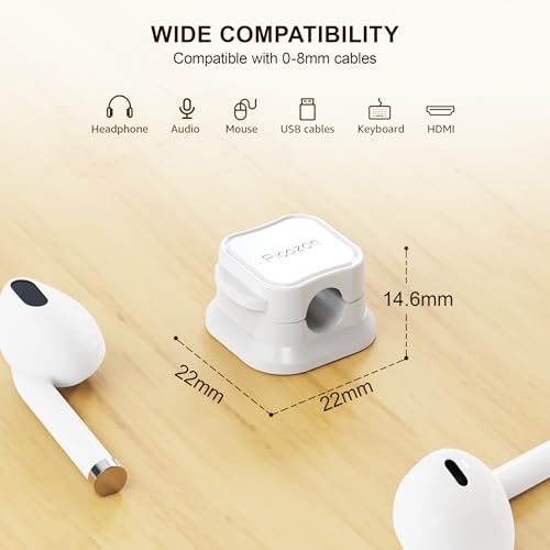 6 Pack Magnetic Cable Clip Organizer Cord Holder (Pack of 6)