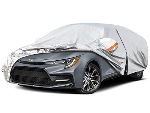 6 Layers Waterproof Car Cover for Toyota Corolla Sedan 2000 (LM-Silver / 88. Custom Fit Toyota Corolla Sedan)