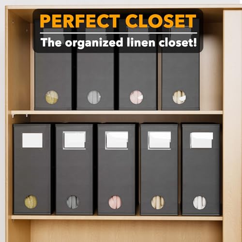 9 Pack Bed Sheet Organizers and Storage (9 pcs / Black)