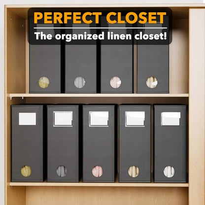 9 Pack Bed Sheet Organizers and Storage (9 pcs / Black)