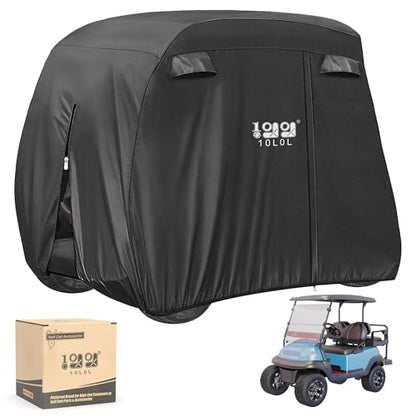 4 Passenger Golf Cart Cover for Yamaha EZGO Club Car (Black)