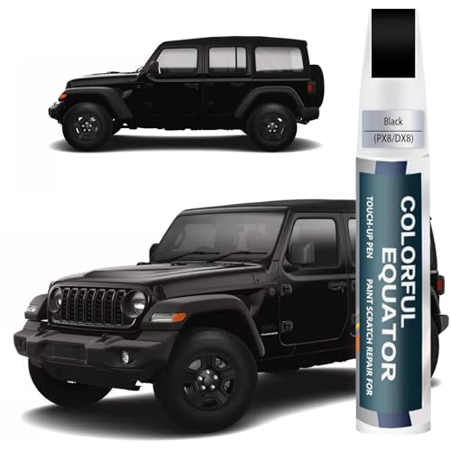 PX8 DX8 Black Touch Up Paint for Jeep (Black(PX8/DX8) Compatible with 2025 Wrangler/2024 Wrangler/2025 Gladiator/2024 Gladiator)