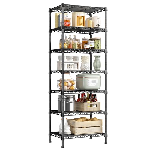 7 Tier Metal Shelving Unit (7 Tier-18"D x 18"W x 71"H)
