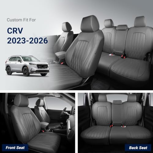 Custom for Honda CRV Seat Covers 2023 (Grey / CR-V2023-2026 EX,EXL,LX ,Sport,Hybrid)